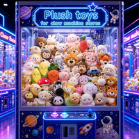 Lot mixte de peluches, petits animaux en peluche pour machines à pinces, prix d'arcade, peluches animaux et légumes mignons, vente en gros