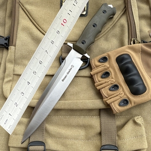 D2 thép ngoài trời Survival săn bắn dao với micarta xử lý và kydex vỏ bọc cố định lưỡi dao cắm trại tự vệ Survival EDC - Product Image 2