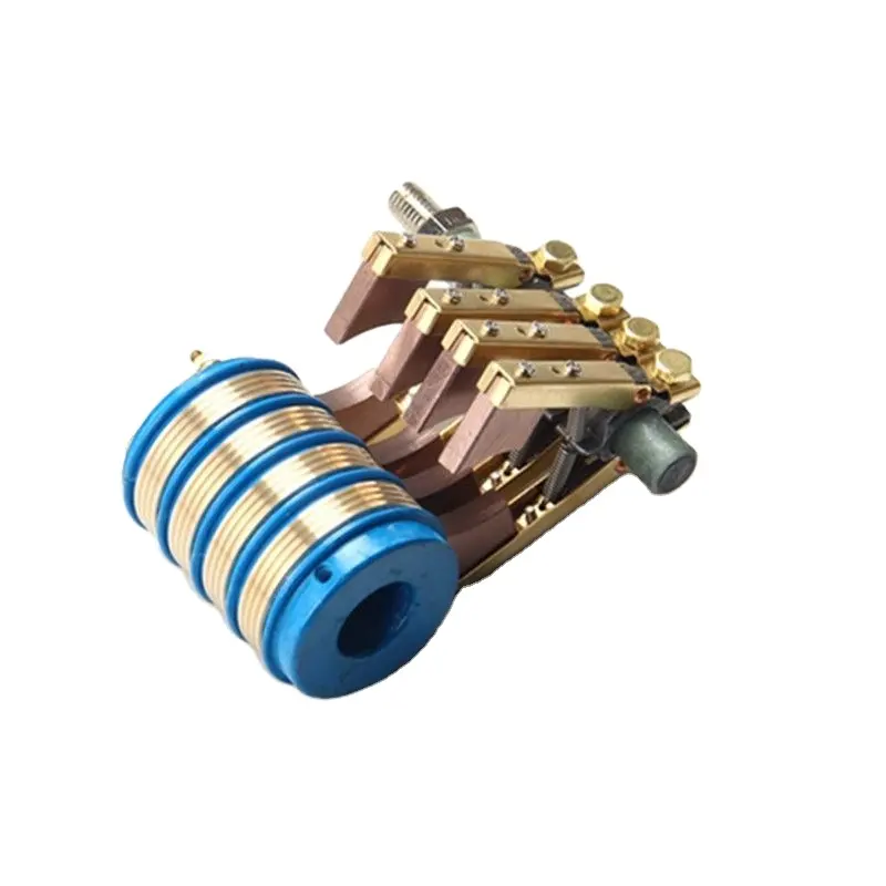 Anello di scorrimento elettrico girevole a 4 circuiti con supporto per spazzole in carbonio per attrezzature da divertimento e macchina per pacchetti rotativo Sl