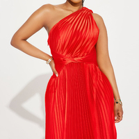 Robe longue décontractée de haute qualité en satin de fête plissée élégante et sexy pour femmes
