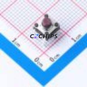 GT-TC121C-H050-L1 Tactile Switch Through hole Component (THT) Switch Single Pole Single Throw Round Button 1N Through Hole - Product Image 1