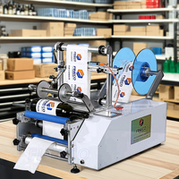 Étiqueteuse de bouteilles cosmétiques manuelle simple de 10 ml petite machine à emballer d'étiquettes de bouteilles en verre rondes de 1 oz avec codeur de date