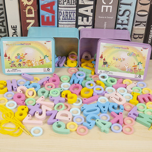 Giocattoli Educativi in <span class=keywords><strong>Legno</strong></span> con Perline Numeriche <span class=keywords><strong>per</strong></span> Bambini, Giochi Cognitivi in Inglese <span class=keywords><strong>per</strong></span> l'Apprendimento - Product Image 2