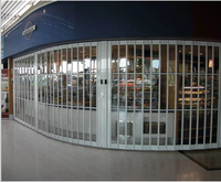 Porte pliante en polycarbonate en plastique transparent, 50 pièces, accessoire de magasin Commercial, porte en PVC
