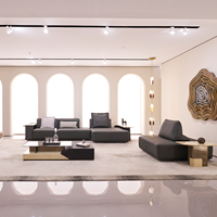 Ensemble de canapé en cuir importé d'Italie moderne de luxe en usine de Foshan, canapé design, série en cuir épais, canapé de salon