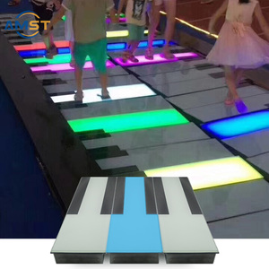 พื้นเต้นรำ LED แบบอินเทอร์แอคทีฟพร้อมเซ็นเซอร์วัดแรงกด เสียงกระตุ้นไฟ RGB ปุ่มเปียโน LED สำหรับงานแต่งงาน - Product Image 3