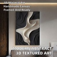 Peinture à l'huile sur toile abstraite Wabi Sabi, faite à la main, texture 3D, œuvre d'art minimaliste, 30x40cm, décoration murale moderne pour salon