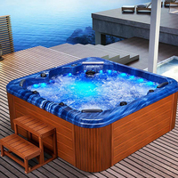 Balboa 6 places, spas à eau chaude fabriqués en Chine, bains à remous de jardin à débordement d'eau salée, spas de luxe en plein air