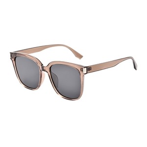 Lunettes de soleil rectangulaires à monture noire et verres gris, branches motif léopard, protection UV400, mode unisexe adulte - Product Image 4