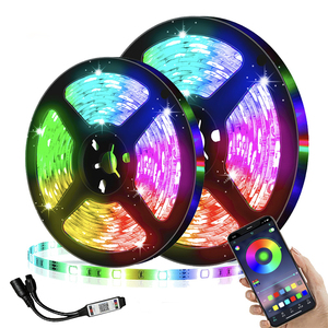 5m RGB LEDライトストリップスマートインテリアカーライトアプリ制御フレキシブル壁装飾品と結婚 - Product Image 4