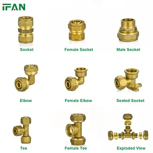 IFAN September Big Discount Gas Brass Plumbing Fittings PEX A Compression Fitting Brass Thread Fittings