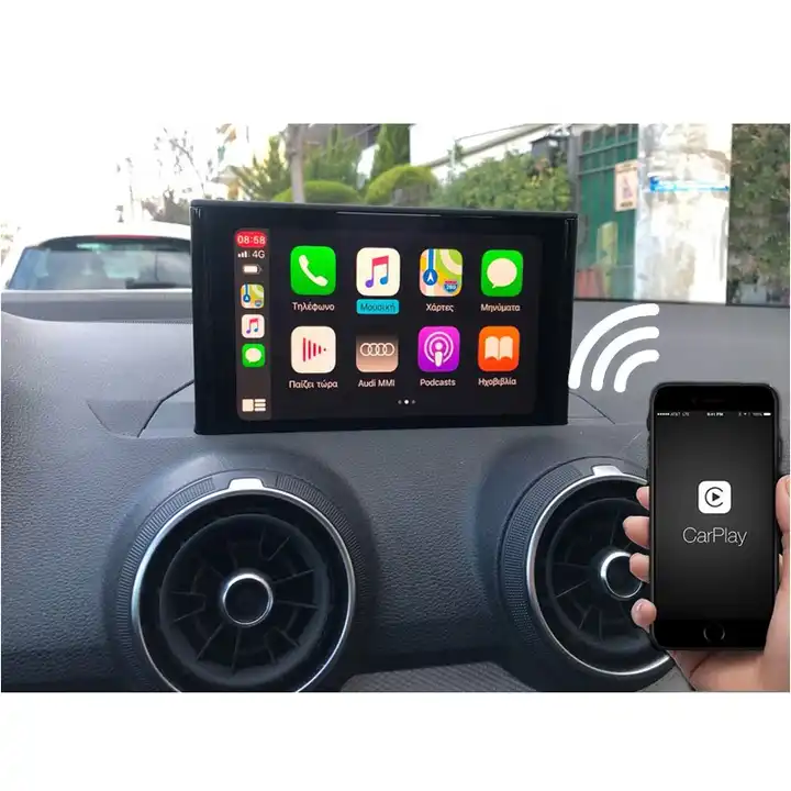 radio de coche navegación apple carplay retrofit a3 8v 8p s3 para audi  coche juego android auto cámara interfaz teléfono espejo usb juego