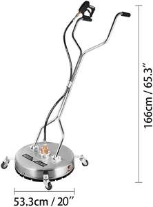 منظف أسطح مسطحة صناعي بضغط مائي 4500 رطل لكل بوصة مربعة، 20 بوصة، من الفولاذ المقاوم للصدأ - Product Image 2