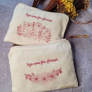 Beautiful Design <b>Plain</b> Cotton <b>Canvas</b> Cosmetic Bag Natural Fashion <b>Canvas</b> Zipper Pouch Custom Cotton Cosmetic Bag - Product Image 1