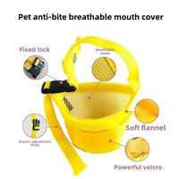 Verstellbarer Hunde-Maulkorb Anti-Bell Anti-Biss Atmungsaktives Netz Maßgeschneidertes Hundetraining mit Ton/Beep und Vibration für Spaziergänge und Fellpflege