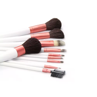 Ensemble de 10 pinceaux de maquillage professionnels blancs, poils synthétiques, pinceaux à poudre, fournisseur chinois