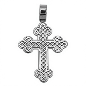 Pendentif Croix Trèfle en Moissanite VVS, Bijou de Luxe Chrétien Sertie de Pierres - Product Image 2