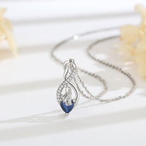 Collana con Ciondolo a Cuore per Figlia in Rame Placcato Argento Merryshine, da <span class=keywords><strong>Papà</strong></span> e Mamma, <span class=keywords><strong>Ti</strong></span> Amo per Sempre - Product Image 3