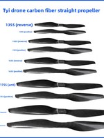 Hélices en fibre de carbone pour drones et modèles réduits d'avions - Lames droites sens horaire/anti-horaire Tailles 1555 1855 - Fabriqué en Chine continentale