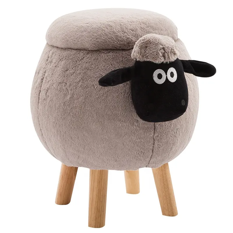AOQI भेड़ अच्छी गुणवत्ता वाले कपड़े भंडारण मल सीट बॉक्स तह चमड़े के घर के हर तरह की चीज़ें भंडारण तुर्क मल कश सीट