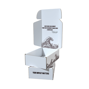 กล่องกระดาษแข็งแบบมีซิปสำหรับจัดส่งสินค้าแถบกาวกล่องไปรษณีย์แบบปิดเองโลโก้ตามสั่ง - Product Image 3