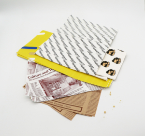 กระดาษห่ออาหารเกรดปลอดภัยสำหรับอาหาร พิมพ์โลโก้และขนาดตามสั่ง ขายส่ง กระดาษเคลือบแว็กซ์กันไขมันสำหรับห่อเบอร์เกอร์และเนื้อเดลี่ - Product Image 3