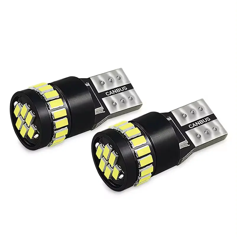 JHS T10 3014 24SMD Canbus ışıkları 1.8W T10 Led ampuller 12V çoklu renk kırmızı mavi yan ters işık lambaları otomatik iç aydınlatma