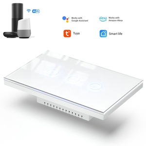 Interruttore intelligente per l'automazione domestica interruttore 3 gruppo Smart Wifi luce vocale 10A 250V Touch interruttore a parete con cornice in vetro temperato - Product Image 1