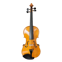 Sinomusic Handmade Oil Paint High End Quality String Instrument Golden Yellow Solid Spruce Top Flame Maple Body Advanced Violin