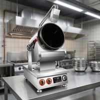 SEMIKRON Robot de cuisson intelligent à gaz pour wok, machine commerciale automatique de type tambour à flamme directe en acier inoxydable