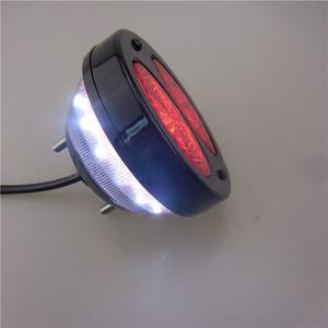Accessoires pour motos, feux arrière LED ronds pour moto tout-terrain, feux stop et de position modifiés pour vélo électrique - Product Image 4