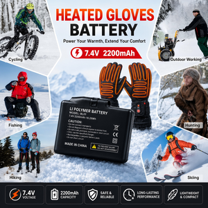 Batterie rechargeable LiPo au lithium polymère 7,4 V 2200 mAh pour vêtements chauffants et gants – Vente en gros CE UN38.3 OEM - Product Image 2