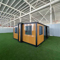 Maison conteneur modulaire extensible à double aile, facile à installer, 20 pieds, 700 mm, 28 mètres carrés, pour hôtel extérieur