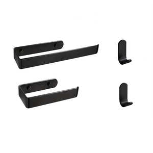 <span class=keywords><strong>Porte</strong></span>-serviettes mural simple en acier inoxydable et <span class=keywords><strong>porte</strong></span>-rouleau de papier essuie-tout avec patère pour salle de bain et cuisine - Product Image 1