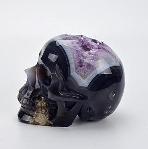 Groothandel Handgesneden Agaat Amethist Crystal Natural Agaat <span class=keywords><strong>Geode</strong></span> Schedels Voor Genezing