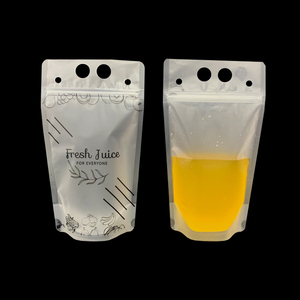 Tùy chỉnh in ấn đứng lên Túi với dây kéo và xử lý lỗ uống <span class=keywords><strong>Pouch</strong></span> đứng lên túi với rơm lỗ cho nước trái cây - Product Image 4