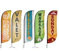 Support de bannière publicitaire extérieur en forme de goutte d'eau avec logo personnalisé, drapeau volant pour magasin de détail