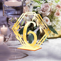 Ychon luxe Banquet Table plaque d'immatriculation signe clair porte-cartes fleur acrylique mariage Table numéro approvisionnement