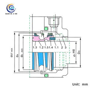 Joint mécanique à soufflets MG1 109, avec SiC/Graphite/NBR/SS316L pour pompes chimiques propres et pompes à eau chaude, joint d'arbre de pompe centrifuge - Product Image 6