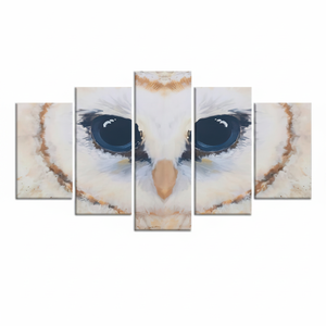 Arte Abstracto de Búho para Pared: Elegante Obra de Arte Impresa en Lienzo, Juego de 5 Lienzos Variados - Product Image 2