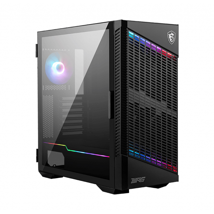 MSI MPG VELOX 100P воздушного потока Средняя башня чехол с ARGB для игровой настольный компьютер Поддержка E-ATX/блок питания ATX / M-ATX / ITX фактор чехол