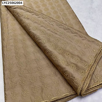 Tissu en dentelle suisse en coton brodé de fleurs nigérianes, vente en gros, bleu, 100% coton