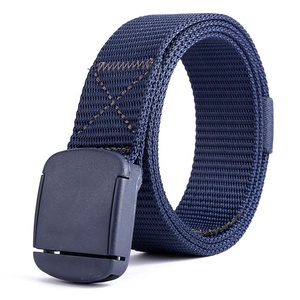 8212 hommes loisirs tressé <span class=keywords><strong>ceinture</strong></span> tactique en gros usine approvisionnement en plastique boucle tricoté ceintures - Product Image 3