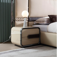 Ensemble de lit moderne en bois de caoutchouc massif HaoYu Furniture, mobilier de chambre d'hôtel de luxe à vendre