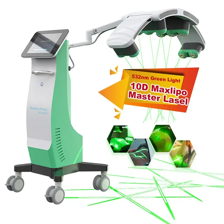 10d Non-invasive 532nm Laser Whole Body Weight Loss Green Laser 10d Diode Lipo Laser Body Slimming Machine