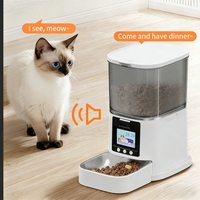 Comedero Automático Inteligente para Mascotas de Gran Capacidad (6L), Dispensador de Comida Automático con Temporizador y Cantidad Programable, Caja Sólida Recargable, Videollamada Bidireccional y Voz
