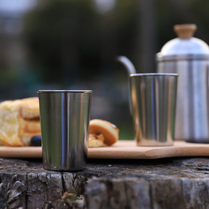 Juego de 4 vasos de chupito pequeños de acero inoxidable para exteriores, forma cilíndrica, para viajes, vino - Product Image 5
