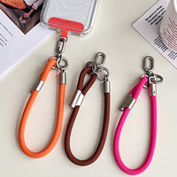Xuman Cordon coloré en fibre de polyester pour téléphone portable, porte-clés, bracelet anti-perte pour appareil photo, 16 cm, crochet court tressé pour sac de gobelet