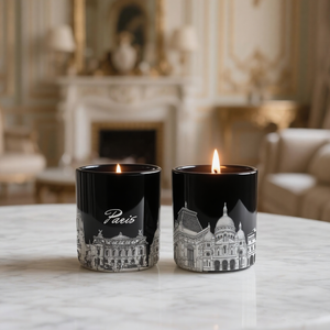 Bougies en céramique blanche élégantes Bougies en céramique de luxe <span class=keywords><strong>avec</strong></span> des motifs historiques de <span class=keywords><strong>Paris</strong></span> <span class=keywords><strong>avec</strong></span> des éléments parisiens pour cadeau - Product Image 5