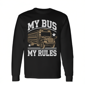 Camiseta de manga larga para conductor de autobús escolar My Bus My Rules - Product Image 2